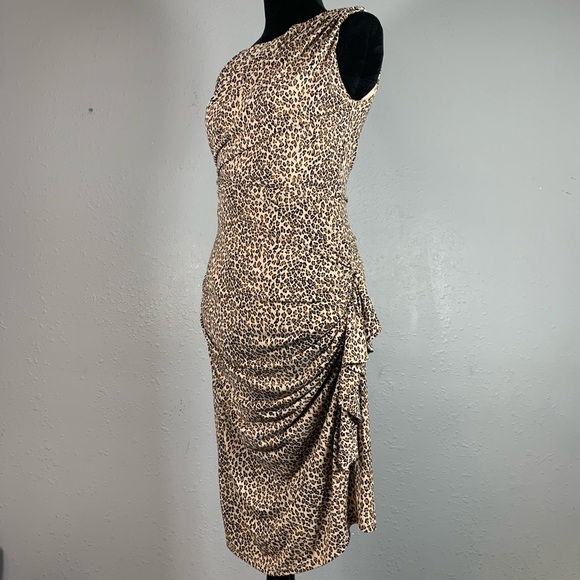 Betsey Johnson Dresses & Skirts - BETSEY JOHNSON Cheetah Print Side Gather Dress 6
